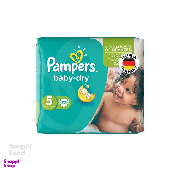 پوشک بچه پمپرز (Pampers) سری Baby Dry سایز پنج 23 عددی