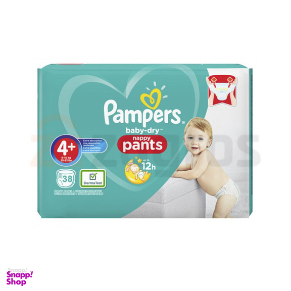 پوشک شورتی پمپرز (Pampers) سری Baby Dry سایز 4+ 38 عددی