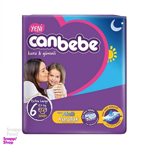 پوشک بچه جان ب ب (Canbebe) سایز شش 24 عددی