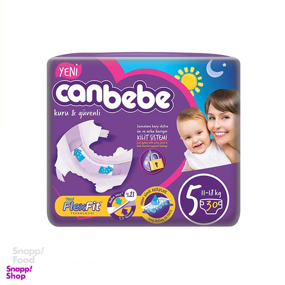 پوشک بچه جان ب ب (Canbebe) سایز پنج 30 عددی