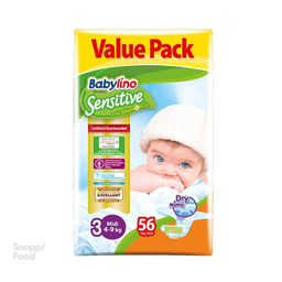 پوشک بچه بیبی لینو (Babylino) سایز سه 56 عددی