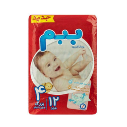 پوشک کودک ببم (Bebem) مدل New سایز 4 بسته 12 عددی