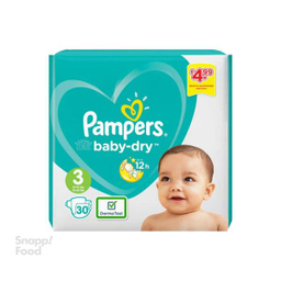 پوشک پمپرز (Pampers) مدل Baby Dry سایز 3 بسته 30 عددی