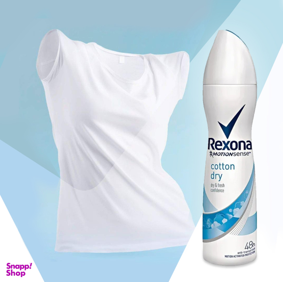 اسپری پودری بدن زنانه رکسونا (Rexona) مدل Cotton Dry حجم 200 میلی لیتر