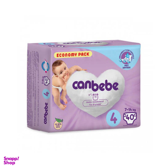 پوشک کودک جان به به (Canbebe) مدل Jumbo Paket سایز 4 بسته 40 عددی