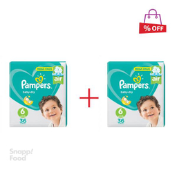 پوشک بچه پمپرز (Pampers) سری Baby Dry سایز شش 33 عددی مجموعه 2 عددی