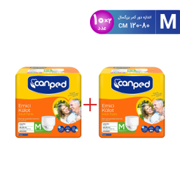 پوشک شورتی بزرگسال جان پد (Can ped) مدل Emici سایز مدیوم بسته 10 عددی مجموعه 2 عددی