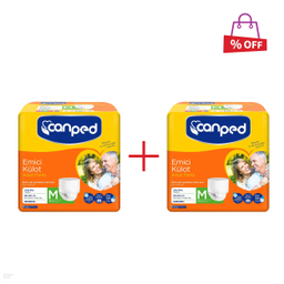 پوشک شورتی بزرگسال جان پد (Can ped) مدل Emici سایز مدیوم بسته 10 عددی مجموعه 2 عددی