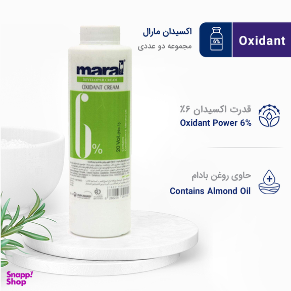 اکسیدان مارال (Maral) مدل 20vol شش درصد حجم 150 میلی‌ لیتر بسته 2 عددی
