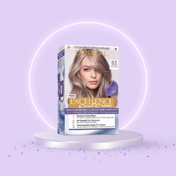 کیت رنگ مو لورآل (Loreal) مدل Excellence شماره 8.11 حجم رنگ دودی نسکافه ای 48 میلی‌ لیتر