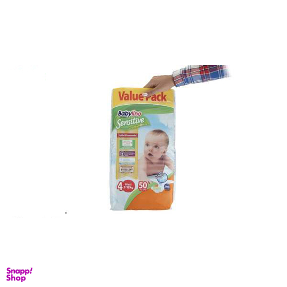 پوشک ضد حساسیت بیبی لینو (Babylino) مدل Value Pack سایز 4 بسته 50 عددی