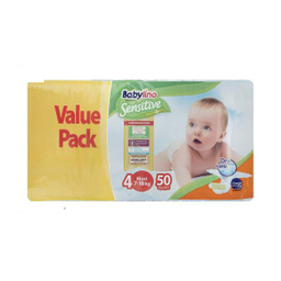 پوشک ضد حساسیت بیبی لینو (Babylino) مدل Value Pack سایز 4 بسته 50 عددی