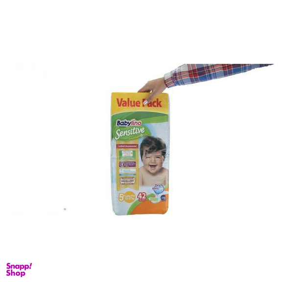 پوشک ضد حساسیت بیبی لینو (Babylino) مدل Value Pack سایز 5Plus بسته 42 عددی