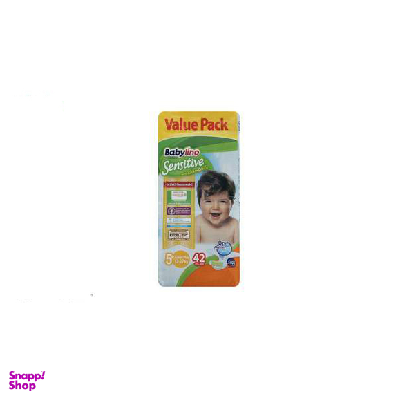 پوشک ضد حساسیت بیبی لینو (Babylino) مدل Value Pack سایز 5Plus بسته 42 عددی
