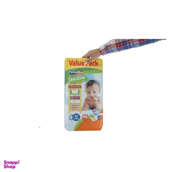 پوشک ضد حساسیت بیبی لینو (Babylino) مدل Value Pack سایز 4Plus بسته 46 عددی