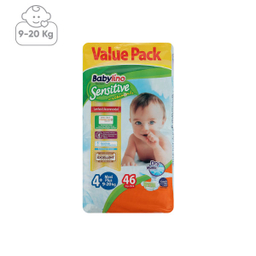 پوشک ضد حساسیت بیبی لینو (Babylino) مدل Value Pack سایز 4Plus بسته 46 عددی