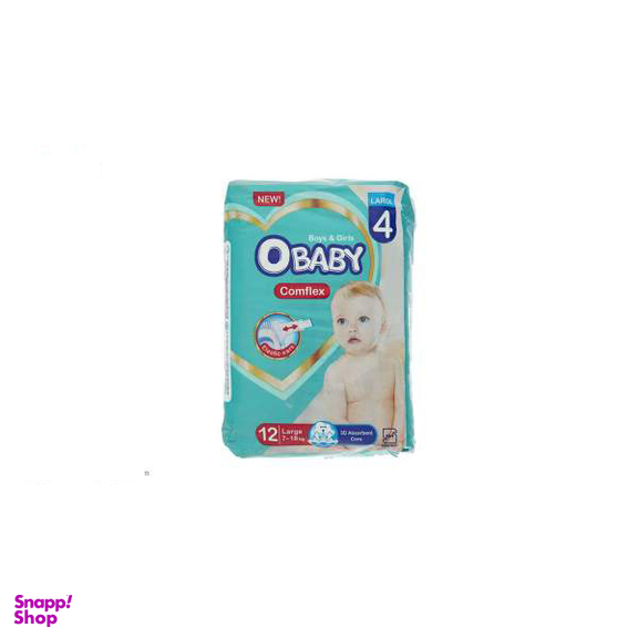 پوشک کودک او بیبی (O-Baby) سایز بزرگ بسته 12 عددی
