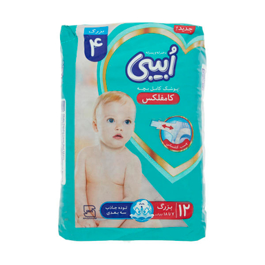پوشک کودک او بیبی (O-Baby) سایز بزرگ بسته 12 عددی