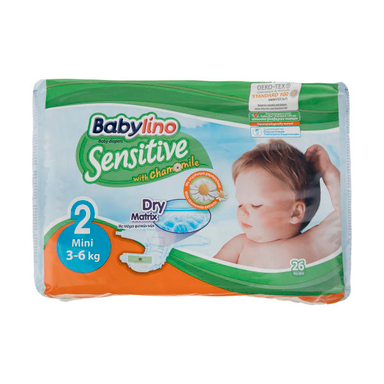 پوشک ضد حساسیت بیبی لینو (Babylino) مدل Normal سایز 2 بسته 26 عددی