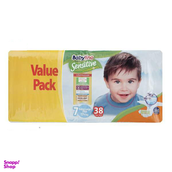 پوشک ضد حساسیت بیبی لینو (Babylino) مدل Value Pack سایز 7 بسته 38 عددی