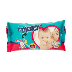 پوشک کودک مرسی (Merci) سایز 2 بسته 48 عددی به همراه دستمال مرطوب