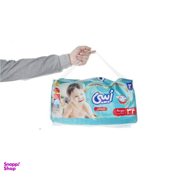 پوشک بچه او بیبی (O-Baby) مدل Comflex سایز 3 بسته 34 عددی