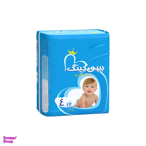 پوشک بیبی کینگ (Baby King) سایز 4 بسته 12 عددی