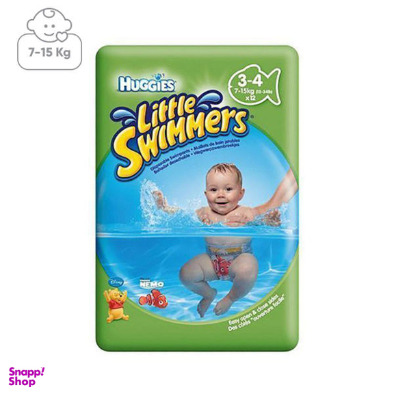 پوشک استخری هاگیز (Huggies) مدل Swimmer سایز 3 بسته 12 عددی