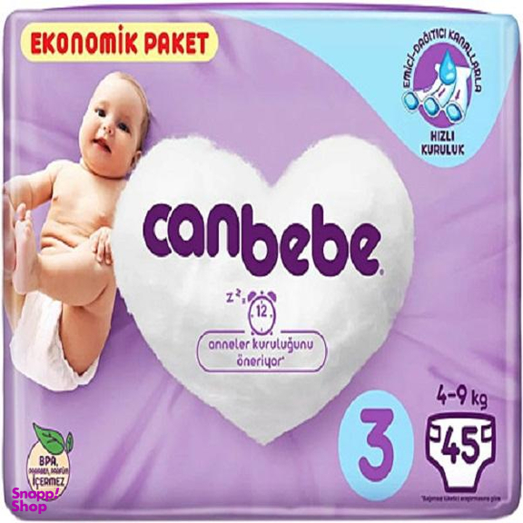 پوشک کودک جان به به (Canbebe) مدل Jumbo Paket سایز 3 بسته 45 عددی