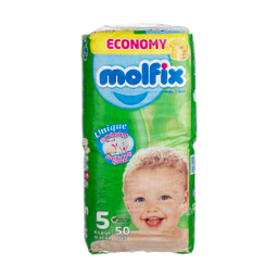 پوشک مولفیکس (Molfix) سایز 5 بسته 50 عددی