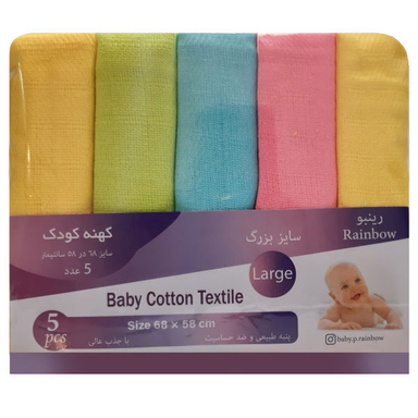 کهنه کودک رینبو (Rainbow) مدل L-Col بسته 5 عددی