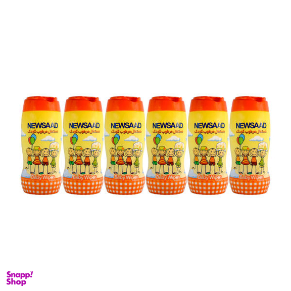 دستمال مرطوب کودک نیوساد (Newsaad) مدل Or6 مجموعه 6 عددی