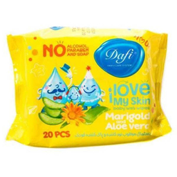 دستمال مرطوب کودک دافی (Dafi) مدل I Love My Skin بسته 20 عددی مجموعه 5 عددی
