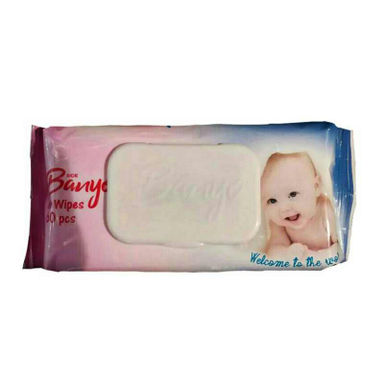 دستمال مرطوب کودک بانیو مدل Sensitive بسته 60 عددی