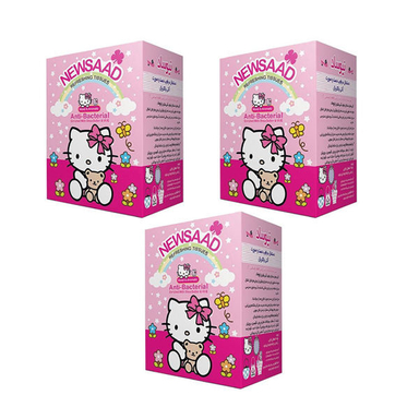 دستمال مرطوب کودک نیوساد (Newsaad) مدل Girl 03 مجموعه 3 عددی