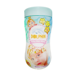 دستمال مرطوب کودک دلفین (Dolphin) مدل Premium بسته 80 عددی