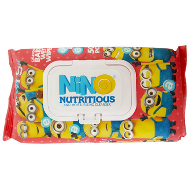 دستمال مرطوب کودک نینو (Nino) بسته 50 عددی