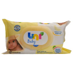 دستمال مرطوب کودک یونی بیبی (Uni Baby) مدل U529 بسته 56 عددی