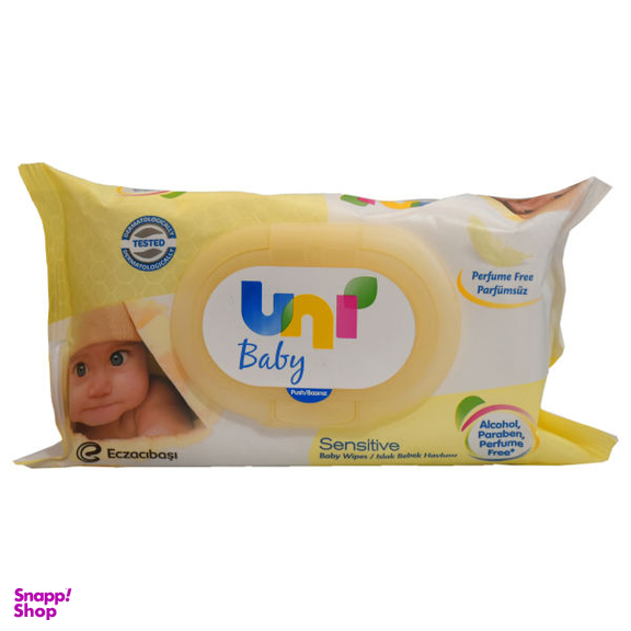 دستمال مرطوب کودک یونی بیبی (Uni Baby) مدل U529 بسته 56 عددی