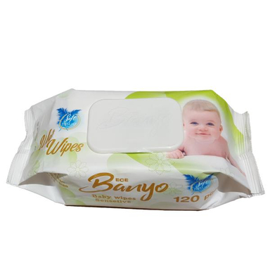 دستمال مرطوب کودک بانیو (Banyo) مدل Greenece بسته 120 عددی
