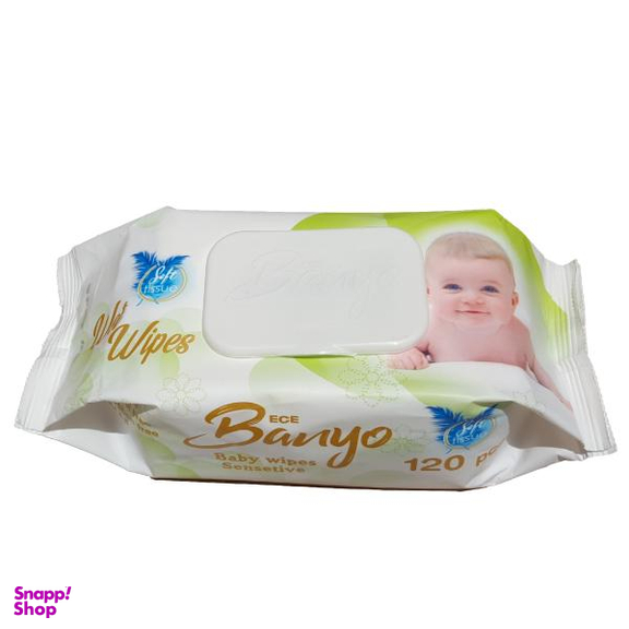 دستمال مرطوب کودک بانیو (Banyo) مدل Greenece بسته 120 عددی