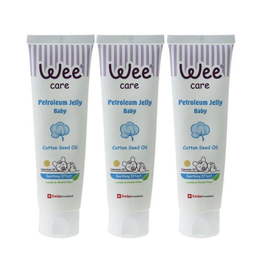 وازلین ژله‌ ای کودک وی کر (Wee Care) مدل Cotton Seed Oil بسته 3 عددی