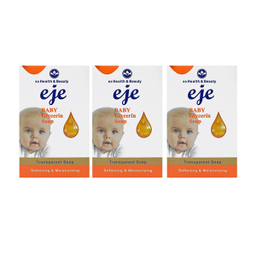 صابون بچه اژه ( EJE) مدل گلیسیرینه حجم 100 گرم مجموعه 3 عددی