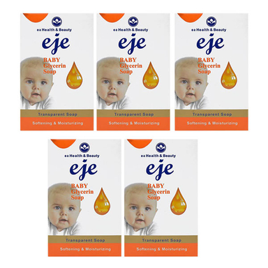 صابون بچه اژه ( EJE) مدل گلیسیرینه حجم 100 گرم مجموعه 5 عددی
