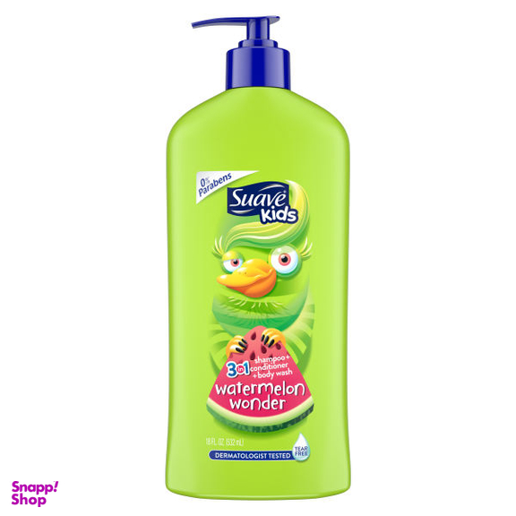 شامپو سر و بدن بچه سواو (Suave) مدل Watermelon حجم 523 میلی لیتر