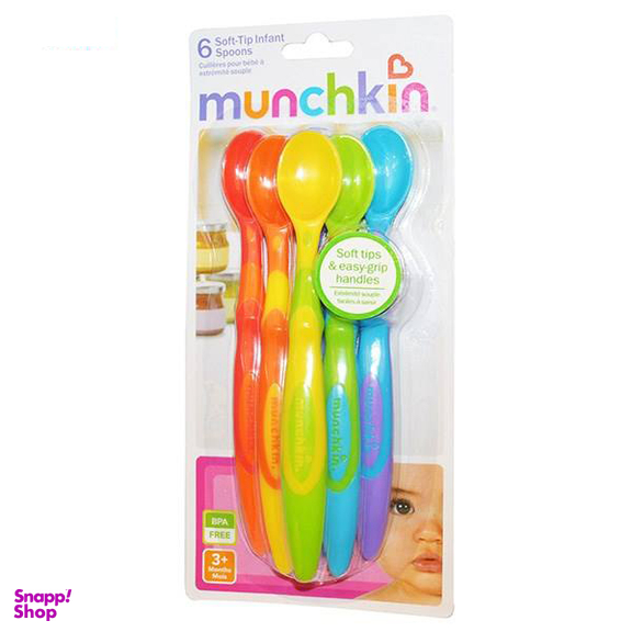 قاشق مانچکین (Munchkin) مدل Soft-Tip Infant بسته 6 عددی