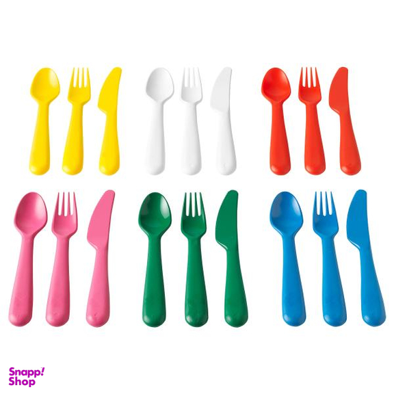 قاشق و چنگال کودک ایکیا (Ikea) مدل Kalas بسته 18 عددی