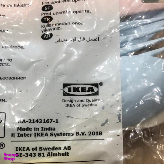 قاشق و چنگال کودک ایکیا (Ikea) کد Kalas18 بسته 18 عددی