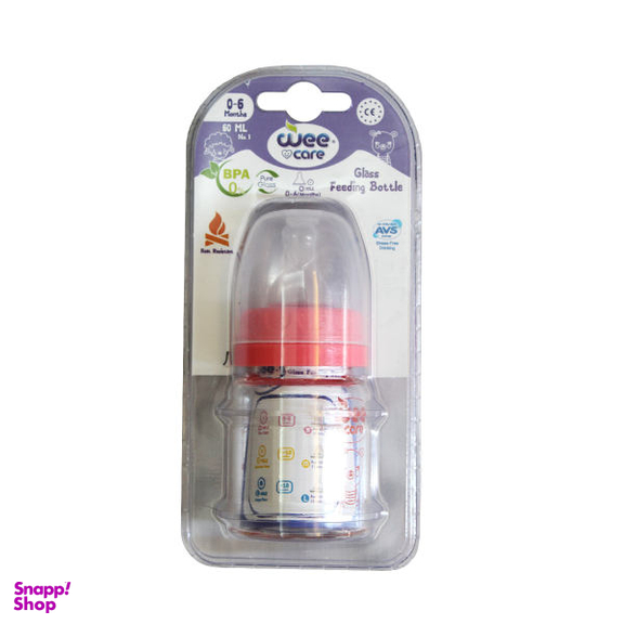 شیشه شیر وی کر (Wee Care) کد 302 ظرفیت 60 میلی لیتر