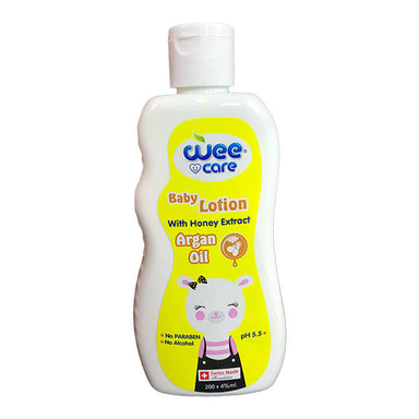 لوسیون بدن کودک وی کر (Wee Care) مدل روغن آرگان حجم 200 میلی لیتر